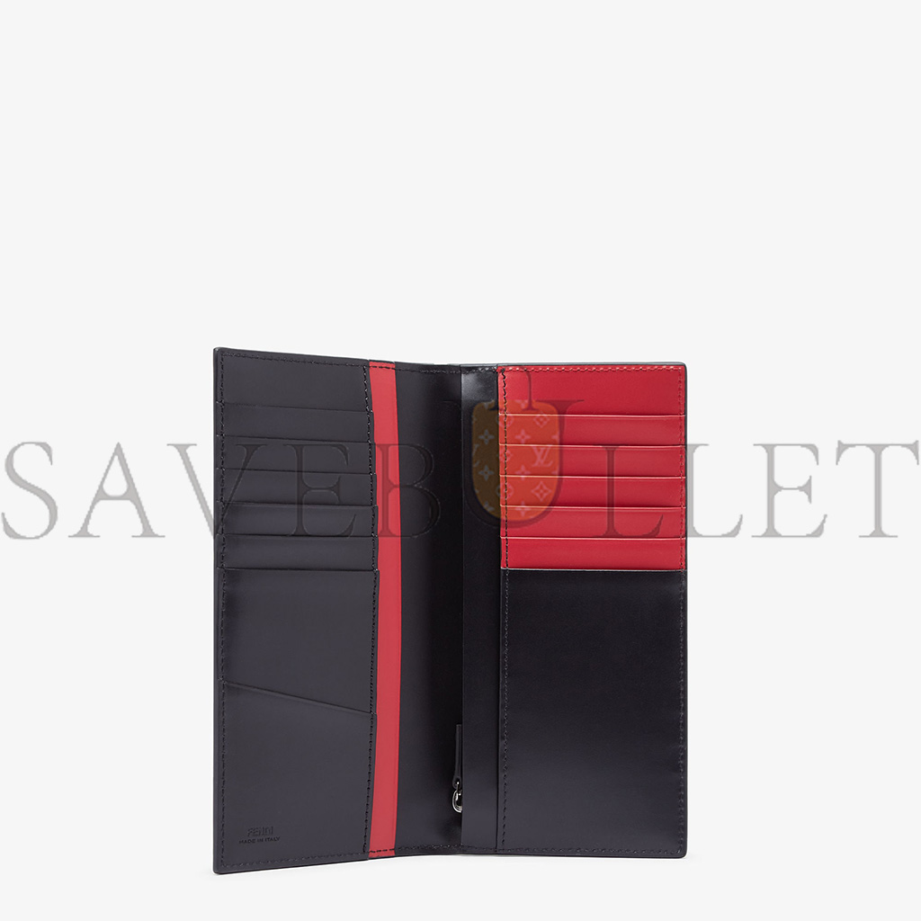 FENDI SHADOW WALLET BLACK LEATHER WALLET 7M0355AJF4F19KP (19*9.5*1.5cm) FENDI SHADOW WALLET BLACK LEATHER WALLET 7M0355AJF4F19KP (19*9.5*1.5cm)